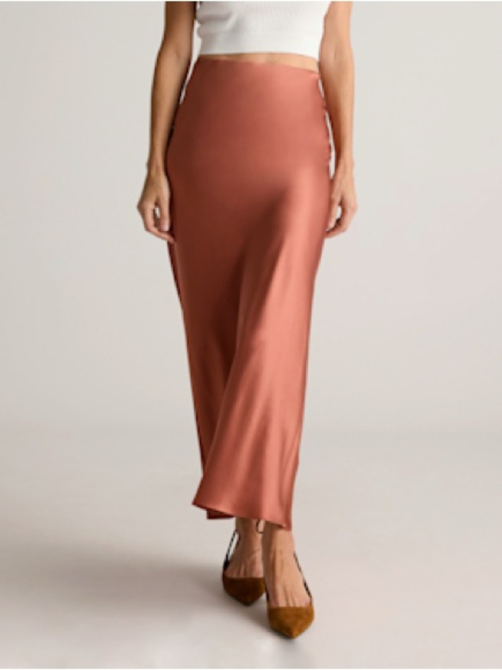 100% Washable Silk Maxi Slip Skirt
